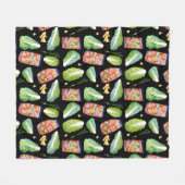 Couverture Polaire Kimchi Ingrédients Fermentation épicée Aquarelle (Devant (Horizontal))