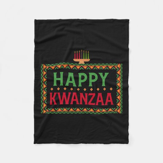 Couverture Polaire Kinara Sept Bougies Principes De Kwanzaa Happy K (Devant)