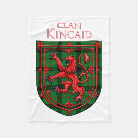 Couverture Polaire Kincaid Tartan Scottish Plaid Lion Rampant (Devant)