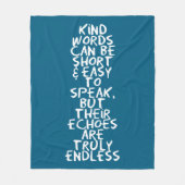 Couverture Polaire Kind words (Devant)