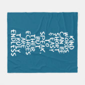 Couverture Polaire Kind words (Devant (Horizontal))