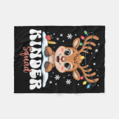 Couverture Polaire Kinder Squad Reindeer Christmas Lights Cute Winter (Devant (Horizontal))