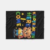 Couverture Polaire Kindergarten Here I Come, Back To School Baby Bear (Devant (Horizontal))