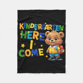 Couverture Polaire Kindergarten Here I Come, Back To School Baby Bear