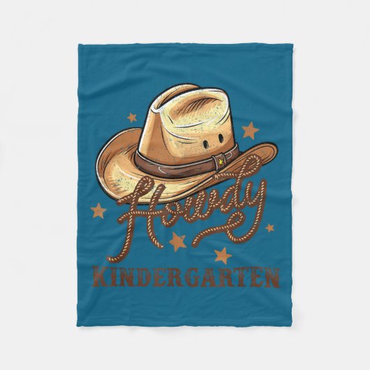 Couverture Polaire Kindergarten Teacher Rodeo Cowboy Western Howdy Ki (Devant)