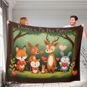 Couverture Polaire Kindness Best Valentine Woodland Animals Nursery 