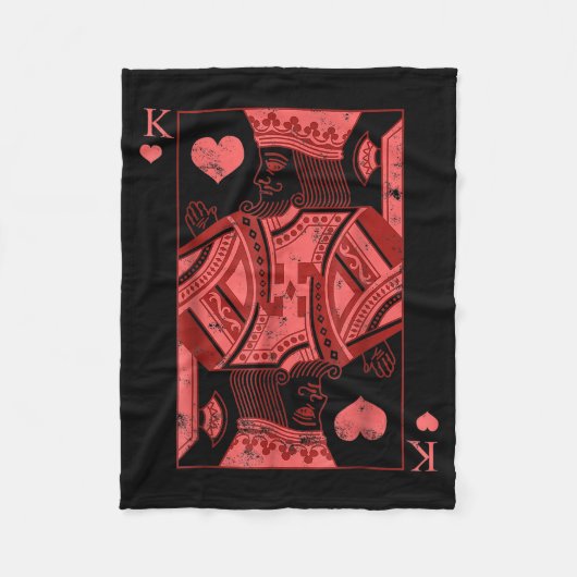 Couverture Polaire King Of Hearts Valentines Day Cool V-day Couple Ma (Devant)