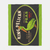 Couverture Polaire King Pelican California pois crate étiquette (Devant)