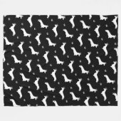Couverture Polaire King Short Hair Dachshund - motif 2 (Devant (Horizontal))
