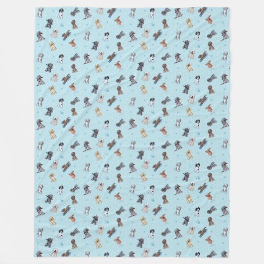 Couverture Polaire KiniArt Doodlemoji Goldendoodle (Devant)