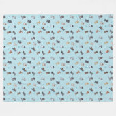 Couverture Polaire KiniArt Doodlemoji Goldendoodle (Devant (Horizontal))