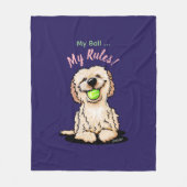 Couverture Polaire KiniArt Goldendoodle MON BALL (Devant)