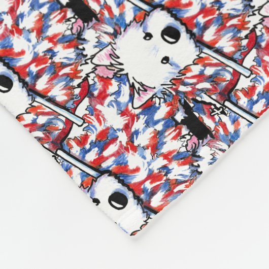 Couverture Polaire KiniArt Liberty Westie Portrait (Coin)