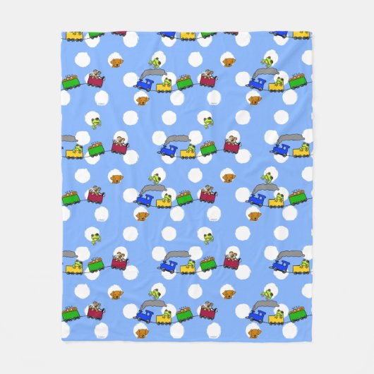 Couverture Polaire KiniArt Petits Garçons Trains Fleece Blanket (Devant)