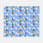 Couverture Polaire KiniArt Petits Garçons Trains Fleece Blanket (Devant (Horizontal))
