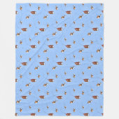 Couverture Polaire KiniArt Snorkeling Basset Hounds Sherpa Blanket (Devant)