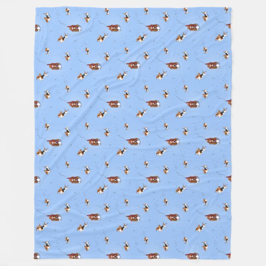 Couverture Polaire KiniArt Snorkeling Basset Hounds Sherpa Blanket (Devant)