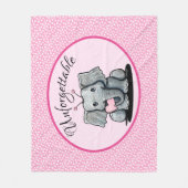 Couverture Polaire KiniArt Valentine Elephant Fleece Blanket (Devant)