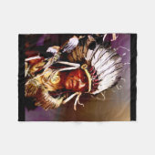Couverture Polaire "Kiowa Chief" œuvre originale (Devant (Horizontal))