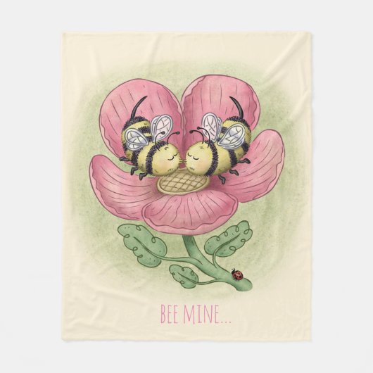Couverture Polaire Kissing Bees (Devant)