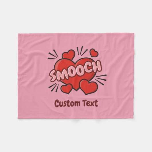 Couverture Polaire Kissing Comic Sound Effect (Devant (Horizontal))