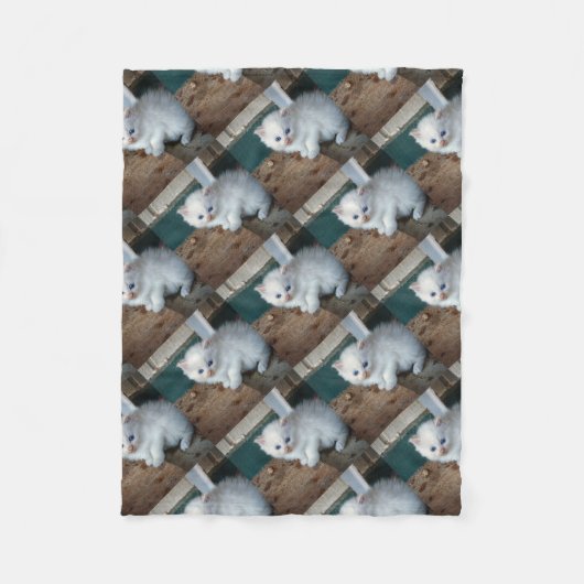 Couverture Polaire Kitten blanc (Devant)