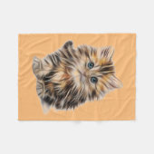Couverture Polaire Kitten Blue Eyes (Devant (Horizontal))