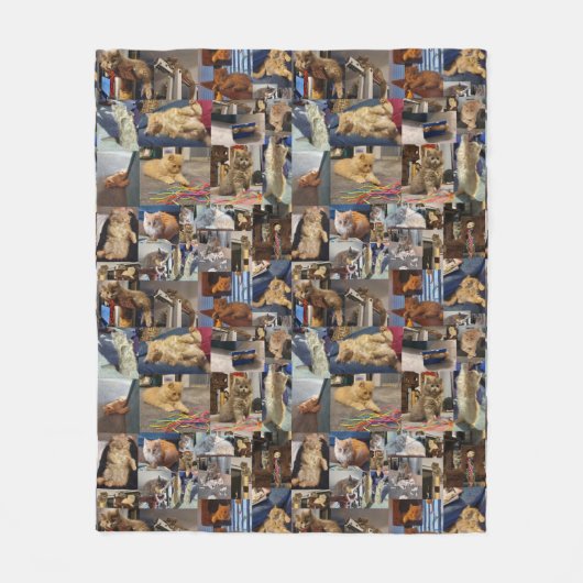 Couverture Polaire Kitten Photo Collage, (Devant)