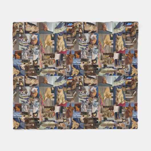 Couverture Polaire Kitten Photo Collage, (Devant (Horizontal))