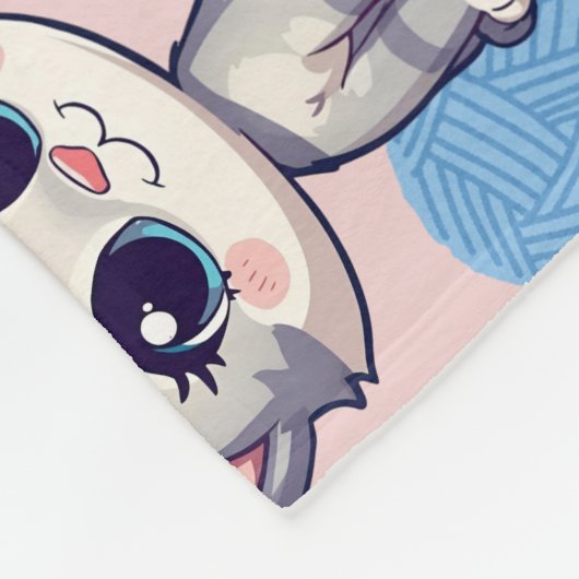 Couverture Polaire Kitten & Yarn Fleece Blanket (Coin)