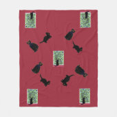 Couverture Polaire Kitty Rassembler de mignons chats noirs (Devant)