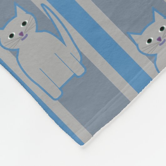Couverture Polaire Kitty rayé (Coin)