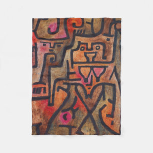 Couverture Polaire Klee Expressionniste Forêt Abstraite Art Moderne