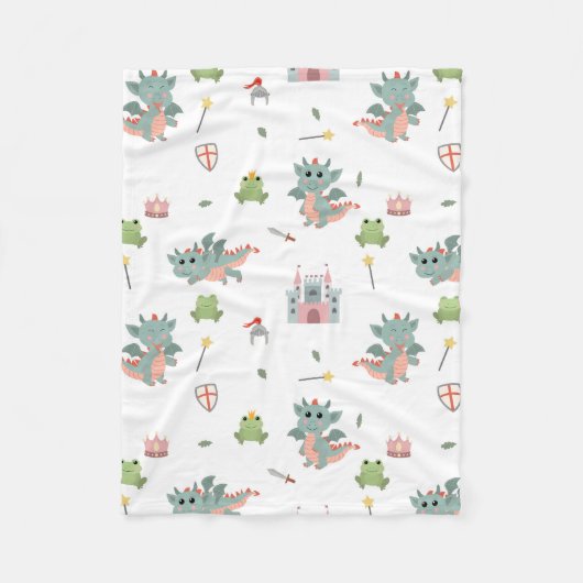 Couverture Polaire Knights Fairytale Médiéval Castle Nursery (Devant)