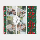 Couverture Polaire Knit Sweater Pattern Family Photo (Devant (Horizontal))