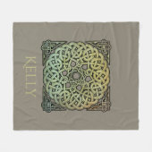 Couverture Polaire Knotwork Celtique Mandala Personnalisé (Devant (Horizontal))