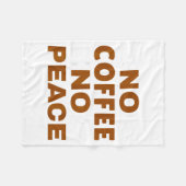 Couverture Polaire Know Coffee Know Peace Funny Caffeine Lover  (Devant (Horizontal))
