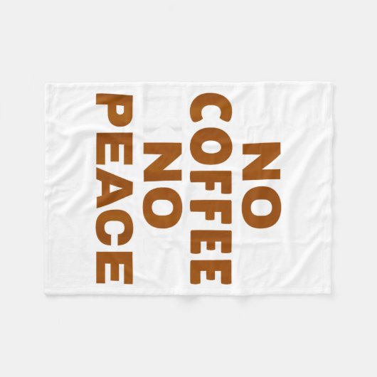 Couverture Polaire Know Coffee Know Peace Funny Caffeine Lover  (Devant (Horizontal))