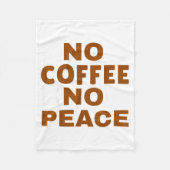 Couverture Polaire Know Coffee Know Peace Funny Caffeine Lover  (Devant)