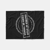 Couverture Polaire Knower Of Stuff Fixer Of Things Funny Stamp  (Devant (Horizontal))