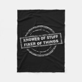 Couverture Polaire Knower Of Stuff Fixer Of Things Funny Stamp  (Devant)