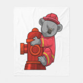 Couverture Polaire Koala as Firefighter with Fire hydrant (Devant)