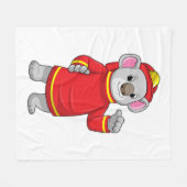 Couverture Polaire Koala as Firefighter with Helmet (Devant (Horizontal))
