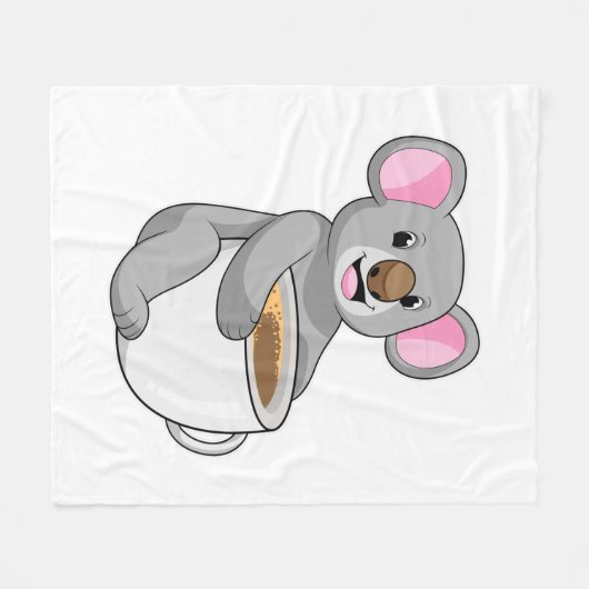 Couverture Polaire Koala avec Coffee Cup (Devant (Horizontal))