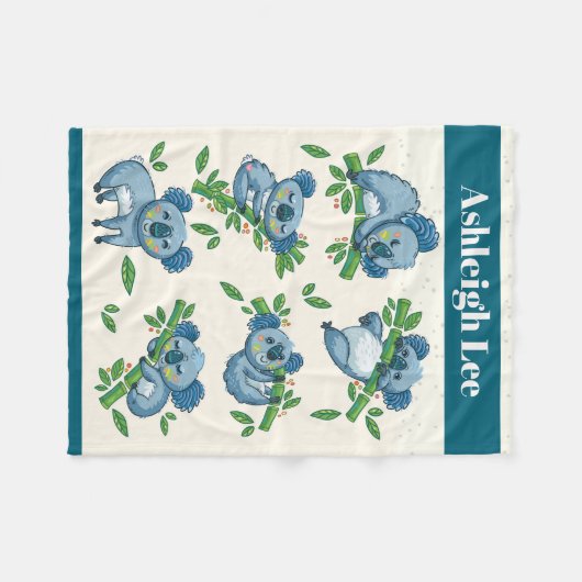 Couverture Polaire Koala Cuties (Devant (Horizontal))