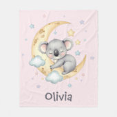 Couverture Polaire Koala Dreamy sur Crescent Moon Girls (Devant)