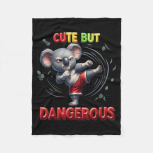 Couverture Polaire Koala drôle de karaté taekwondo art martial mignon