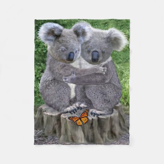 COUVERTURE POLAIRE KOALA HUGGIES DE BÉBÉ (Devant)