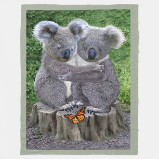 COUVERTURE POLAIRE KOALA HUGGIES DE BÉBÉ (Devant)