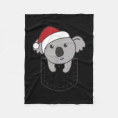 Couverture Polaire Koala In Cket Christmas Cute Koala In Breast Cket (Devant)